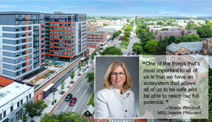 MSU Interim President Speaks to Violence Downtown and Student Housing in EL